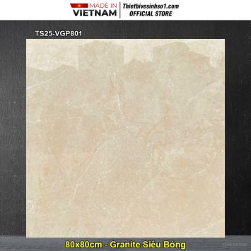 Gạch 80x80 Viglacera TS25-VGP801 Vân Vàng