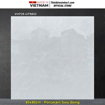 Gạch 80x80 Viglacera VHP26-GP8802 Vân Xám