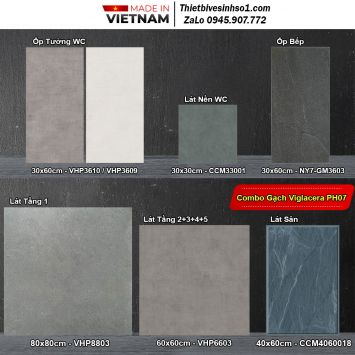 Combo Trọn Bộ Gạch Ốp Lát Viglacera PH07