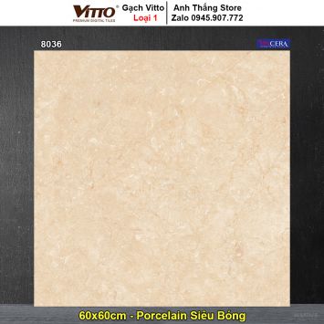 Gạch 60x60 Vitto 8036 Vân Vàng Đỏ