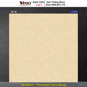 Gạch 60x60 Vitto 8038 Vân Vàng