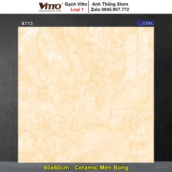 Gạch 60x60 Vitto 8713 Vân Đá Vàng