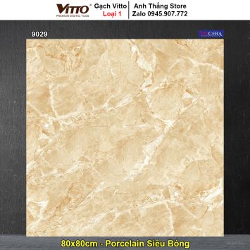 Gạch 80x80 Vitto 9029 Vân Đá Vàng