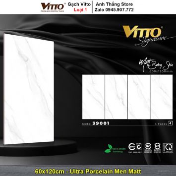 Gạch 60x120 Vitto 39001 Trắng Khói