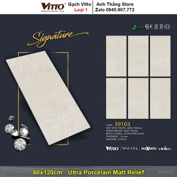 Gạch 60x120 Vitto 39103 Vàng Kem