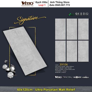 Gạch 60x120 Vitto 39106 Vân Xi Măng