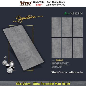 Gạch 60x120 Vitto 39107 Vân Xi Măng