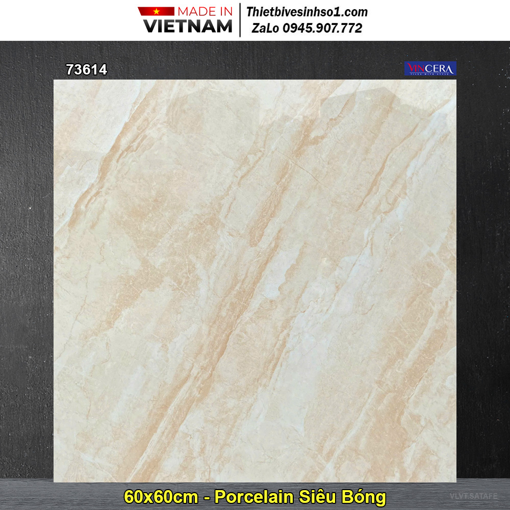 Gạch 60x60 Vitto 73614 Vân Đá Vàng