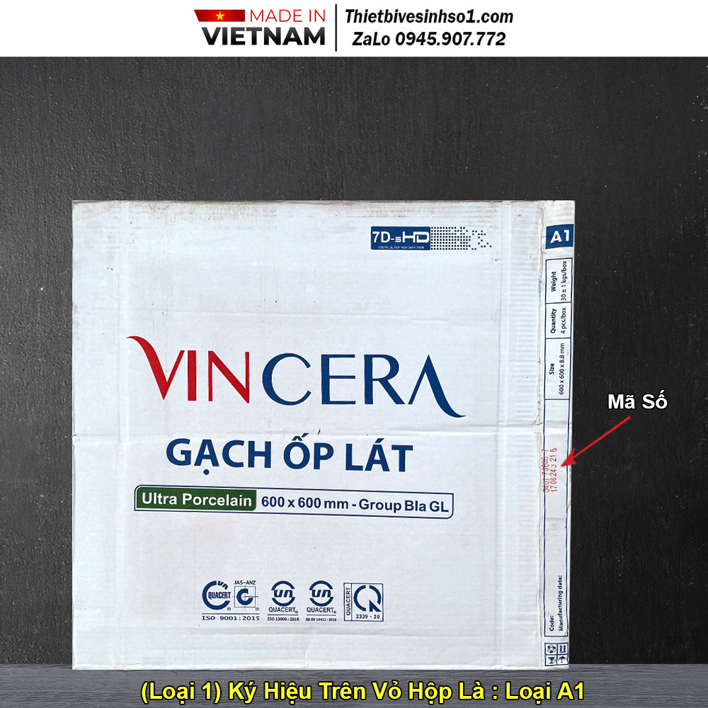 Vỏ Hộp Gạch 60x60 Vitto Loại 1