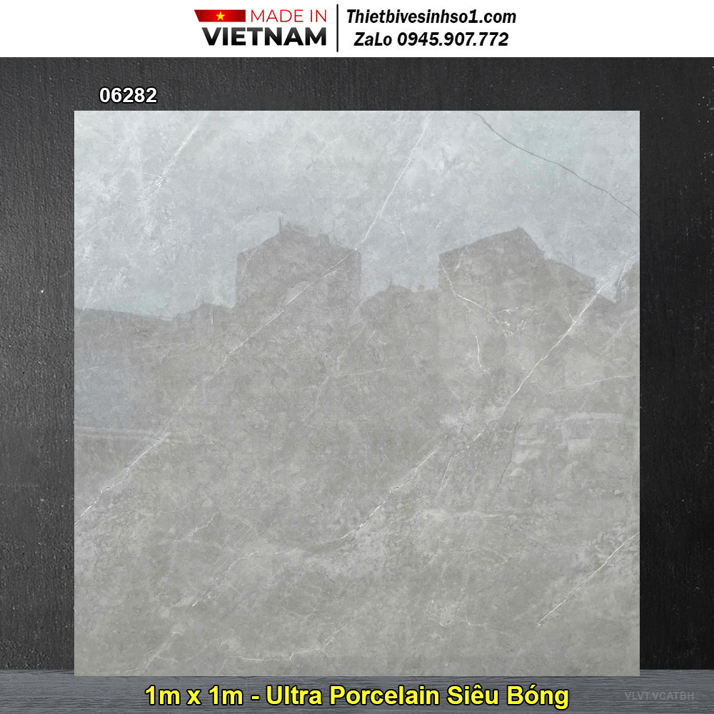 Gạch 1m x 1m Vitto 06282 Vân Ghi Xám