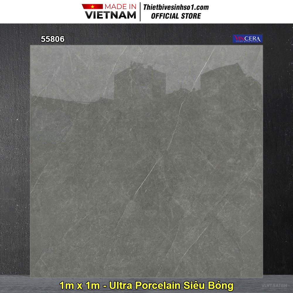 Gạch 1m x 1m Vitto 55806 Vân Đá Ghi