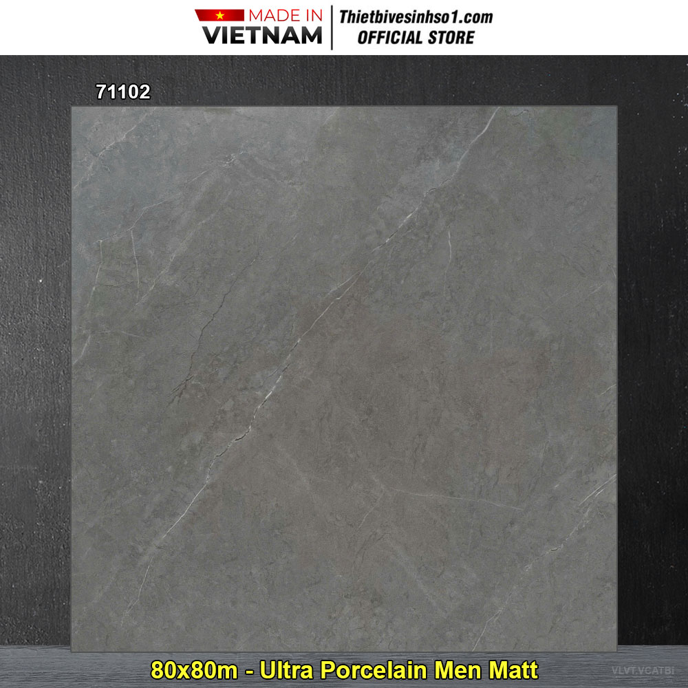 Gạch 80x80 Vitto 71102 Vân Ghi Xám