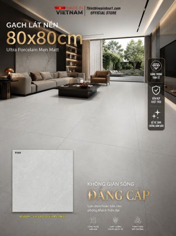 Gạch 80x80 Vitto 71101 Vân Xám