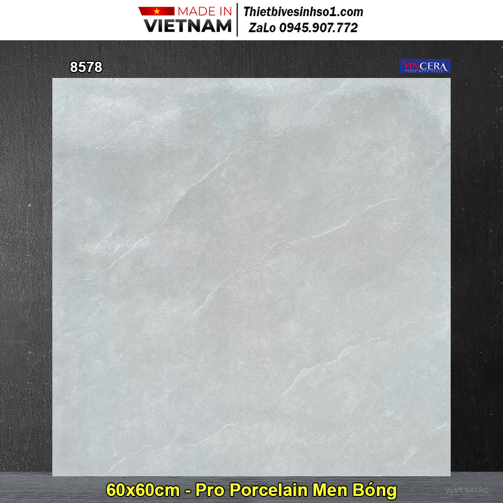 Gạch 60x60 Vitto 8578 Vân Xám