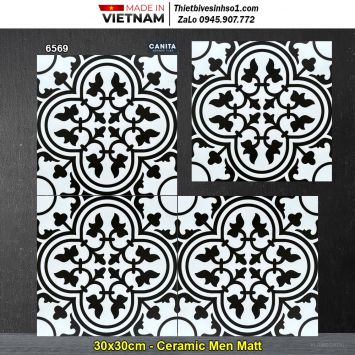 Gạch Bông Men 30x30 Á Mỹ 6569