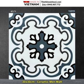 Gạch Bông Men 30x30 Á Mỹ 6571