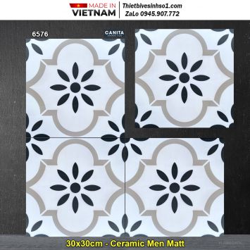 Gạch Bông Men 30x30 Á Mỹ 6576