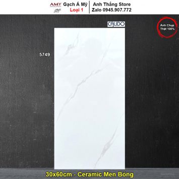 Gạch 30x60 Á Mỹ 5749 Trắng Khói