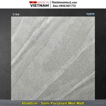 Gạch 60x60 Á Mỹ 5164 Vân Ghi Xám