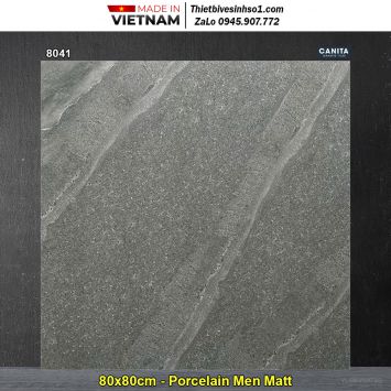 Gạch 80x80 Á Mỹ 8041 Vân Ghi