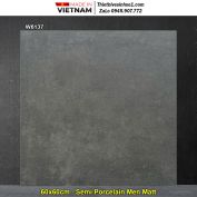 Gạch 60x60 Á Mỹ W6137 Vân Ghi Đậm