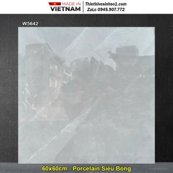 Gạch 60x60 Á Mỹ W5642 Vân Đá Xám