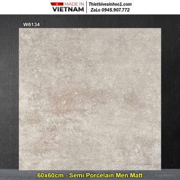 Gạch 60x60 Á Mỹ W6134 Xám Nâu