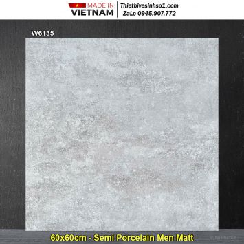 Gạch 60x60 Á Mỹ W6135 Vân Xi Măng