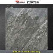 Gạch 80x80 Á Mỹ CT3831 Đá Ghi Đậm