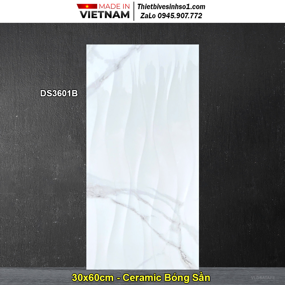 Gạch 30x60 Việt Nam DS3601B Trắng Khói