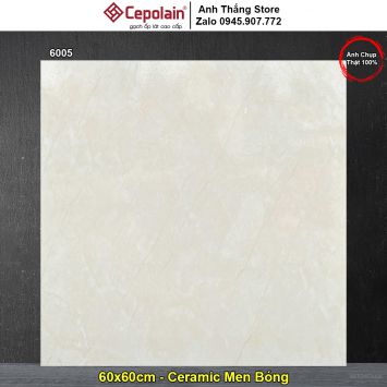 Gạch 60x60 Cepolain 6005 Vân Vàng Kem