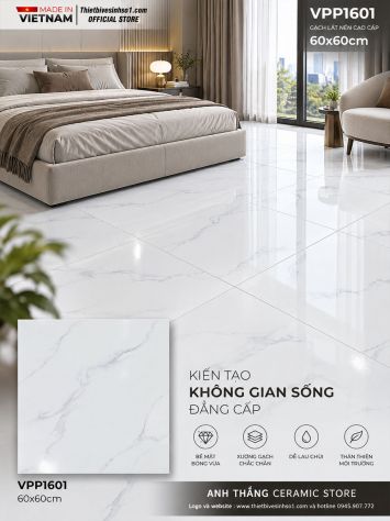 Gạch 60x60 Nice VPP1601 Trắng Khói