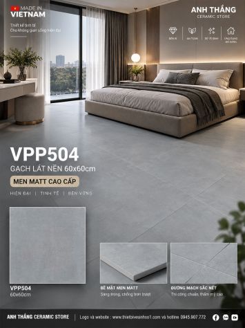 Gạch 60x60 Nice VPP504 Vân Ghi Xám