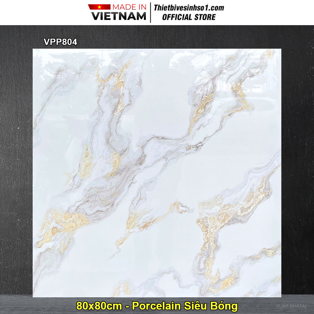 Gạch 80x80 Nice VPP804 Trắng Vân Vàng Gạch 80x80 Nice VPP804 Trắng Vân Vàng
