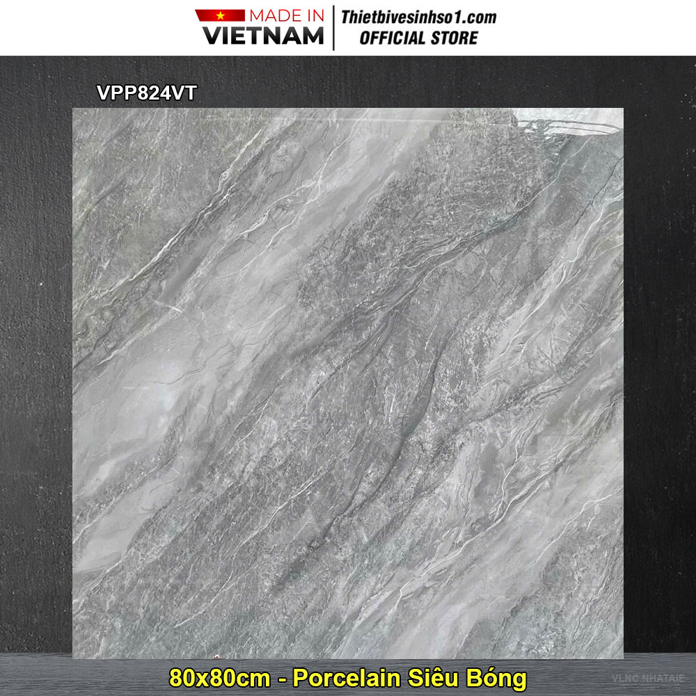 Gạch 80x80 Nice VPP824VT Vân Ghi Xám