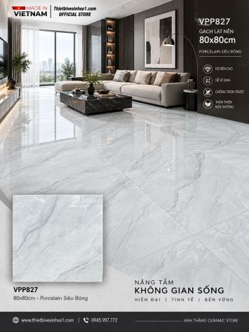 Gạch 80x80 Nice VPP827 Vân Đá Xám
