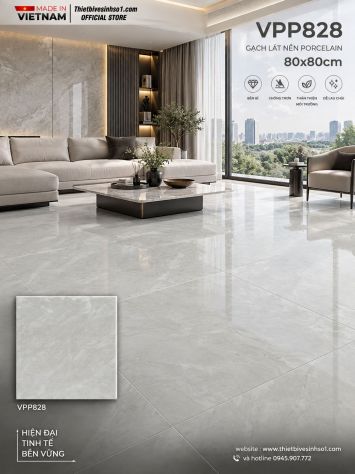 Gạch 80x80 Nice VPP828 Vân Xám