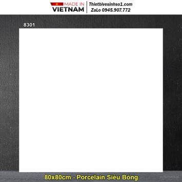 Gạch 80x80 Tasa 8301 Trắng Trơn