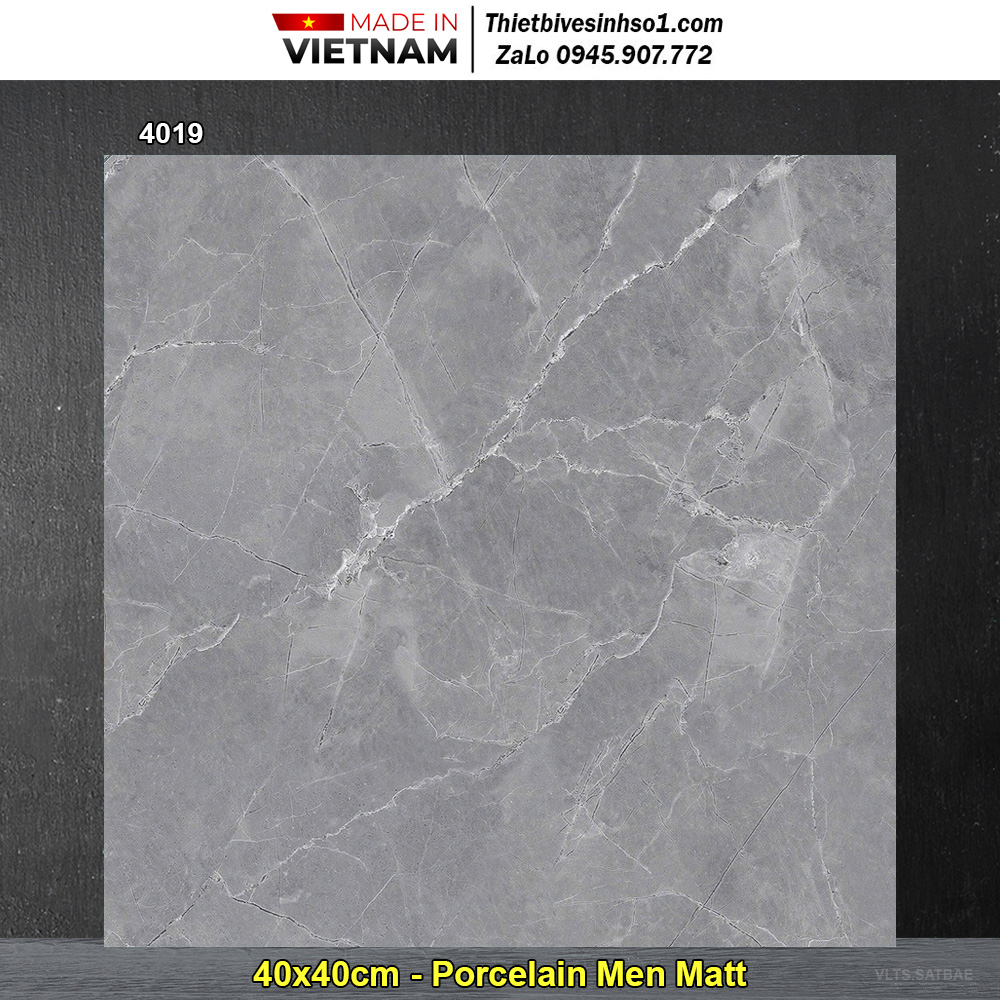 Gạch 40x40 TASA 4019 Vân Đá Ghi