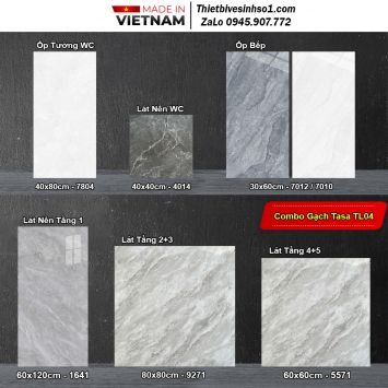 Combo Trọn Bộ Gạch Ốp Lát Tasa TL04