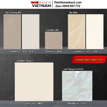 Combo Trọn Bộ Gạch Ốp Lát Tasa TL07