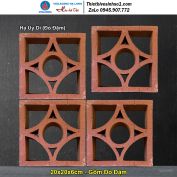 Gạch Thông Gió 20x20 Gốm Đỏ Hạ Uy Di (Đỏ Đậm)