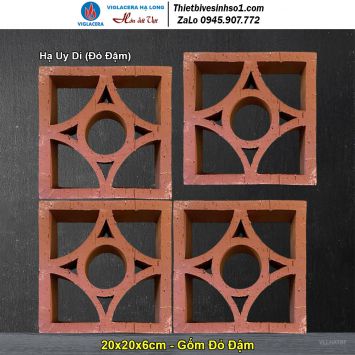 Gạch Thông Gió 20x20 Gốm Đỏ Hạ Uy Di (Đỏ Đậm)