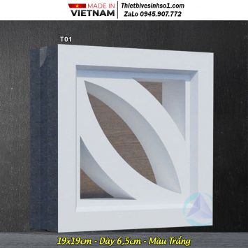 Gạch Thông Gió Màu Trắng T01