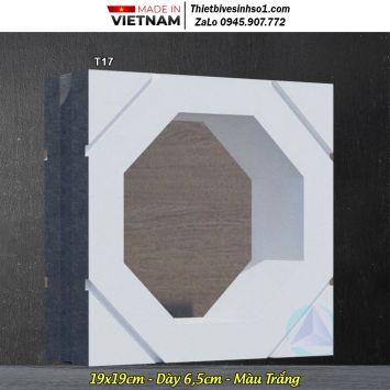 Gạch Thông Gió Màu Trắng T17