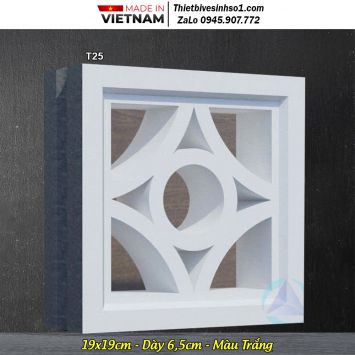 Gạch Thông Gió Màu Trắng T25