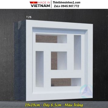 Gạch Thông Gió Màu Trắng T26