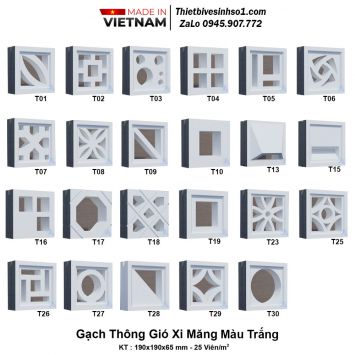 Gạch Thông Gió Màu Trắng