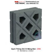 Gạch Thông Gió Xi Măng Đen D18