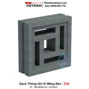 Gạch Thông Gió Xi Măng Đen D26